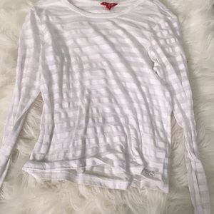 White striped longsleeve shirt by guess